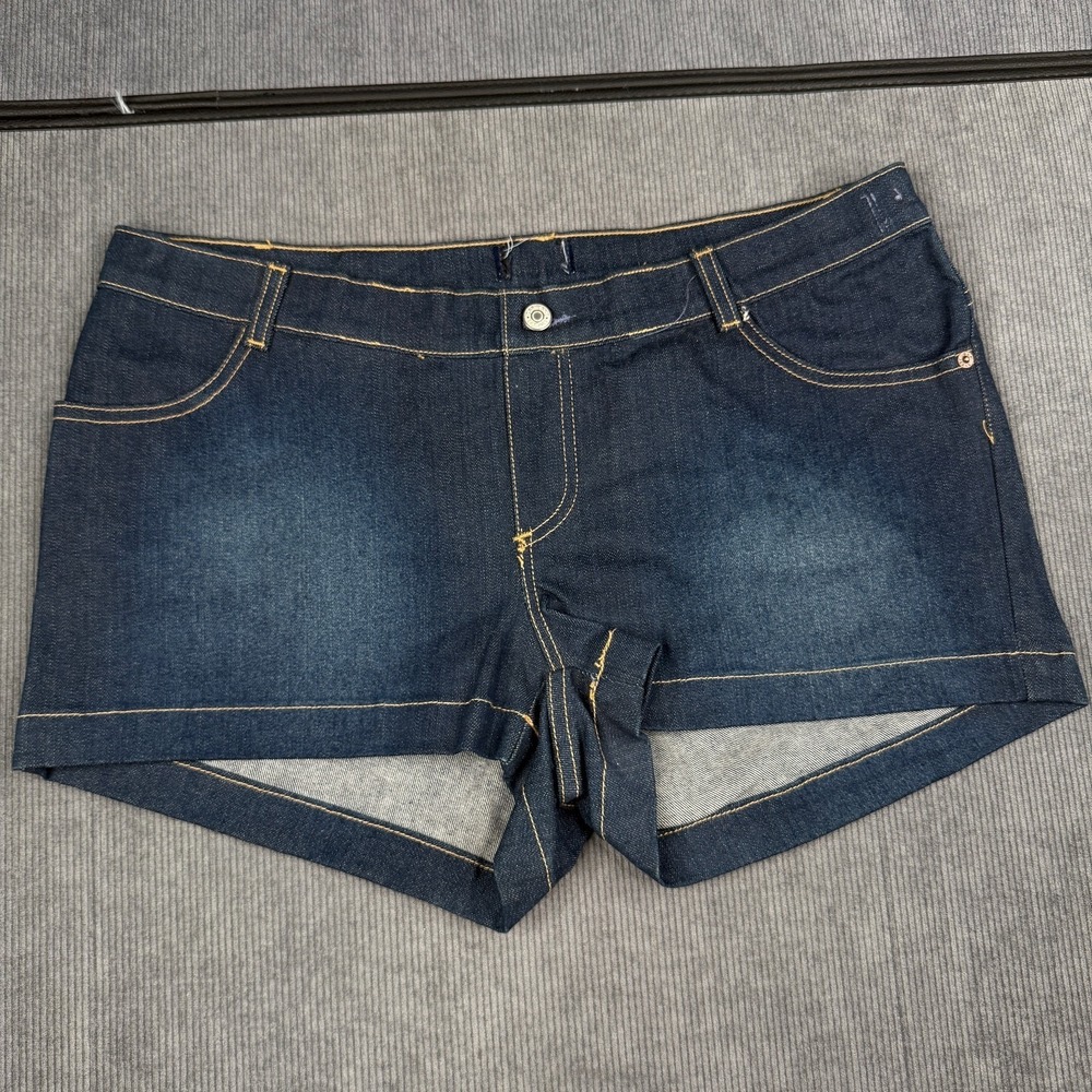 American Apparel‎ Dark Wash Denim Shorts Low Rise 5 Pocket XS Made in USA